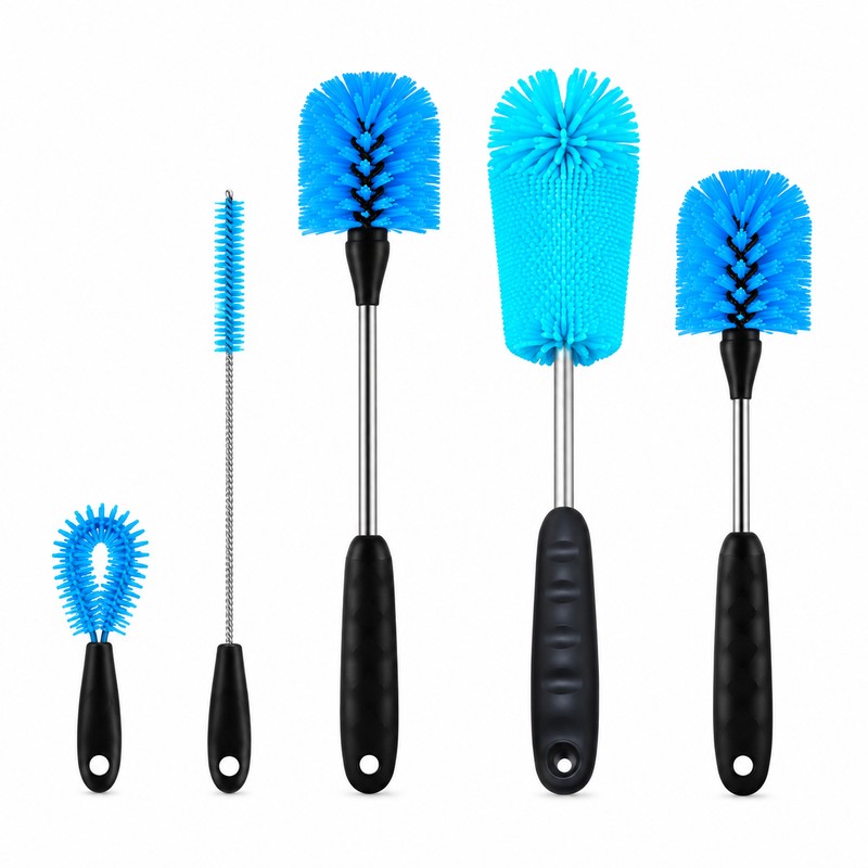 Bottle Cleaning Brush Set for Water Bottles – Stainless Steel