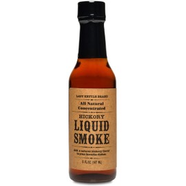 Lazy Kettle Brand All Natural Liquid Smoke | Perfect for Flavoring Meat | Hickory | Used to Flavor Beef Jerky, Steak, Fish, Cheese, Sauces and More | Pack of 4 bottles 5 Oz Each
