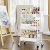 KINGRACK 3 Tier Metal Utility Rolling Cart, Rolling Storage Organizer,