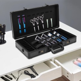 Unbranded Barber Carrying Case Portable Salon Tools Bag Clipper Combs Scissors Storage