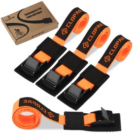 CLOPAE Lashing Straps Short, Pack of 4 Lashing Straps with Clamping Lock, Length 40 cm, Width 20 mm, 200 kg Load Capacity, Lashing Strap for Roof Rack, Bicycle, E-Bike, Kayak Lashing Strap