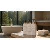 Shampoo and Conditioner Dispenser - Modern Gold Design Large 27oz