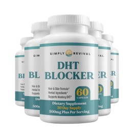 DHT 5-Pack Simply Revival DHT Blocker - Promote Healthy Hair Growth - 300 Capsules