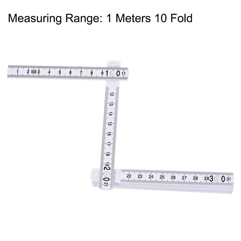 uxcell Folding Ruler 1 Meters 10 Fold Metric Measuring Tool