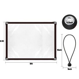 Shappy Clear Waterproof Tarp with Grommets Chicken Coop Cover Heavy Duty Waterproof Tarp Elastic Rope Anti-Aging Insulation PE Cover Tarpaulin for Garden Plant Outdoor Furniture Patio(10 x 6.5 Feet)
