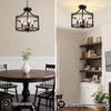 WBinDX 4-Light Farmhouse Chandelier, Metal Semi Flush Mount Ceiling Light
