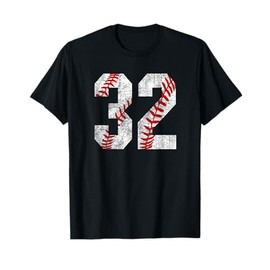 Vintage Baseball Mom #32 Jersey Baseball Favorite Player T-Shirt