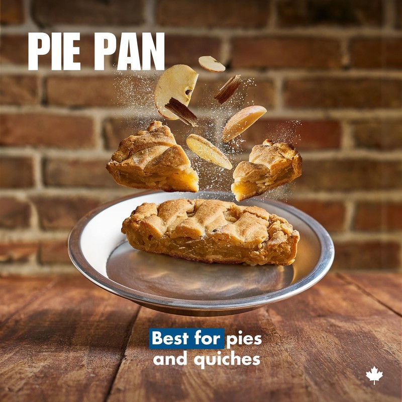 Norjac Pie Pan 10 inch, 3 Pack, 100% Pure Aluminum,