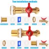 WADEO Rain Barrel Spigot, Brass Rain Barrel Quarter Turn Ball