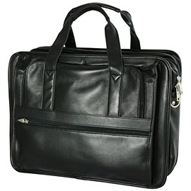 Bellino Expandable Soft Briefcase, Black