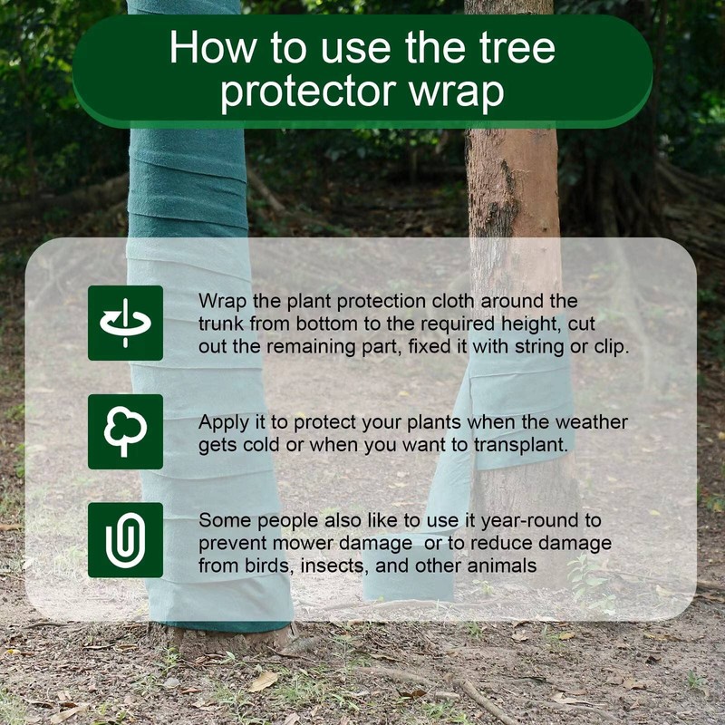 iBamso Tree Protection Film, Winter-Proof Tree Trunk Wrap Protector Guard,