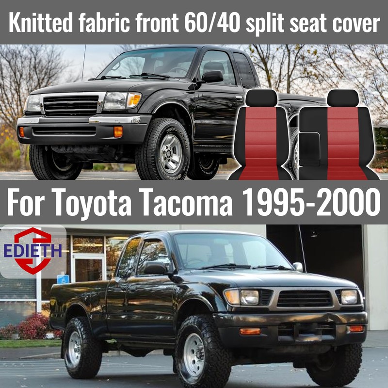 EDIETH Premium Knitted Front 60/40 Split Seat Covers for Toyota