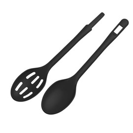 rena germany® Salad and serving cutlery, 1 piece, heat resistant, dishwasher safe, made in Germany, black, Classic