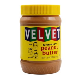 Velvet Peanut Butter, Creamy – Detroit’s Classic Since 1937, Smooth & Nostalgic Spread with “Fresh, Pure, Delicious” Label, Made in the USA, Gluten-Free, Perfect for Sandwiches, Baking & Snacking (18 Ounce Jar)