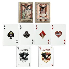 American 250th Anniversary Themed Playing Cards, Standard Index, Premium Plastic Waterproof Poker Cards Including Statue of Liberty, American Flag, Great Seal of The US