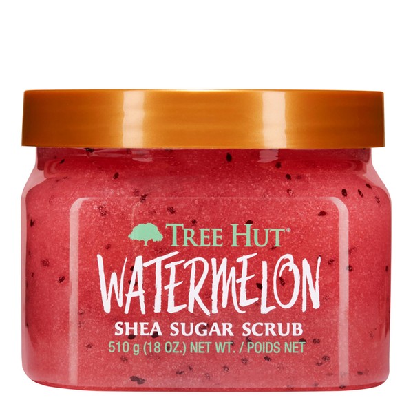 Tree Hut Shea Sugar Scrub Watermelon, 18oz, Ultra Hydrating and Exfoliating Scrub for Nourishing Essential Body Care