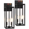 2-Pack Upgraded Motion Sensor Outdoor Wall Lights, 18” Large Dusk