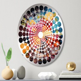 DesignQ Cocktails wall mirror, Oval 0 mirror, Round Pink bathroom mirror, Cocktails vanity mirror Melodic Artistry in Mixology Cocktails I printed mirror decor, oval mirror 20x30