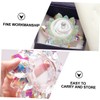Ipetboom Elegant Crystal Nail Art Bowl Cup with Lid Durable