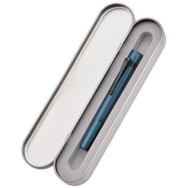 Hong Dian M2 - Mini pluma estilográfica de la Selva Negra, punta suave media y bolígrafo de viaje de bolsillo corto de aluminio de forma elegante (Azu
