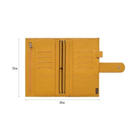 Moterm Companion Traveler's Notebook Cover - Improved Design with Back Pocket (Standard Size, Pebble Mustard)