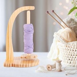 NZZVNZ Yarn Holder for Crocheting, Rotatable Magnetic Wooden Wool Ball Holder, Yarn Roll Holder for Crocheting Knitting, Crochet and Knitting Accessories Gifts
