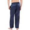 Intimo Men's Classic Satin Pajama Sleep Pants, Blue, Large