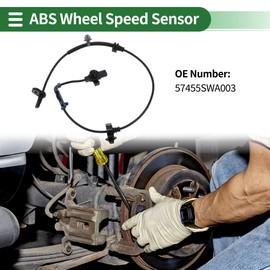Motoforti ABS Wheel Speed Senor ABS Sensor Anti-lock Braking System Sensor No.57455SWA003 for Honda CRV 2007-2011 Sport Utility 1 Pcs Front Left