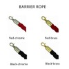 1.5m Twisted Barrier Rope Red/Chrome,Divider Crowd Control Stanchion for Hotel/Bank/Hospital/Playground/Other