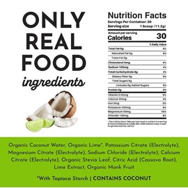 Just Ingredients Coconut Lime Electrolyte Powder – 30 Servings