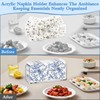Acrylic Napkin Holder, Vertical Waterproof Splashing Guest Towel Holder for