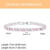 JunyiDIY 6.69 Inch Pink and White Cubic Zirconia CZ Tennis
