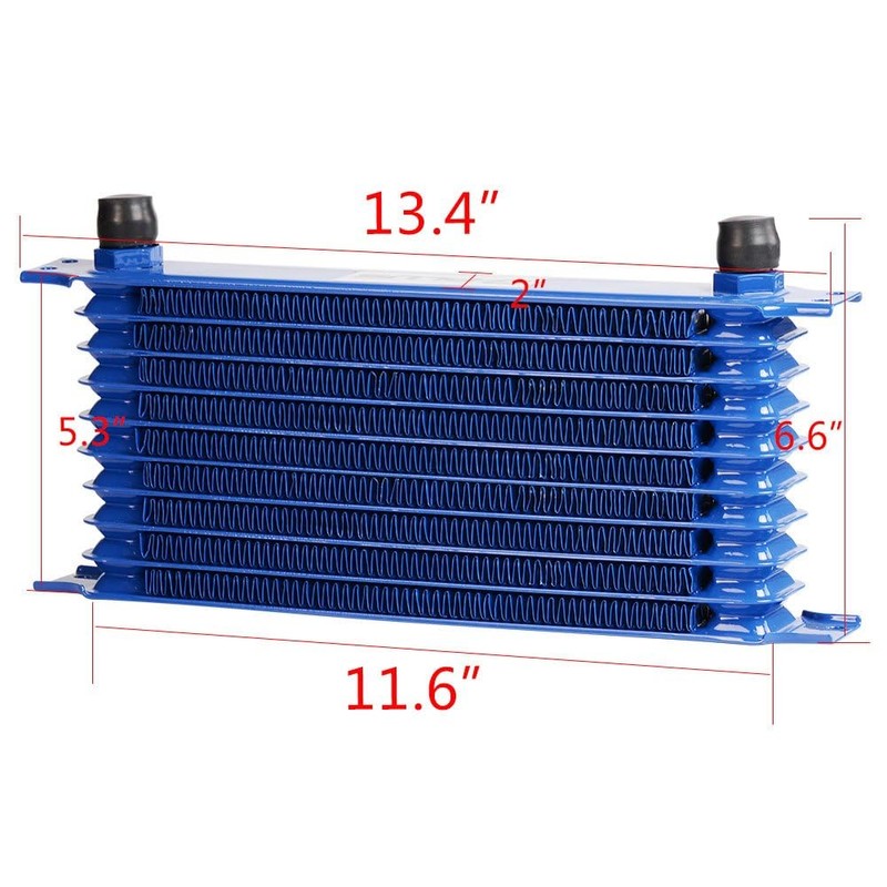 GPLUS Black 10 Row AN10-10AN Engine Transmission Oil Cooler Kit