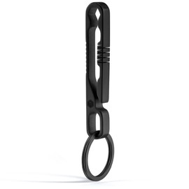 KeyUnity KM07 Titanium Keychain Pocket Clip 2 in 1 Keychain Holder for Belt with Hex Bit Screwdriver, Portable Hanging Buckle