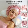 RosyReeds Satin Bonnet for Sleeping Women with Tie Band (Pink)