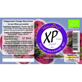MacaPro Begin your day with energy UHTCO MacaPro XP from Peru, ORGANIC | Cold-pressed Maca extract | High Dosage | Premium Quality | Certified Organic | No Additives & Preservatives (30 ml, Purple)
