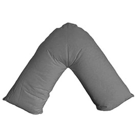 Maria Luxury Bedding & Linen V shaped Orthopaedic Nursing Pillowcase | Neck And Back Support | Pregnancy V-shaped Pillowscase (Grey)