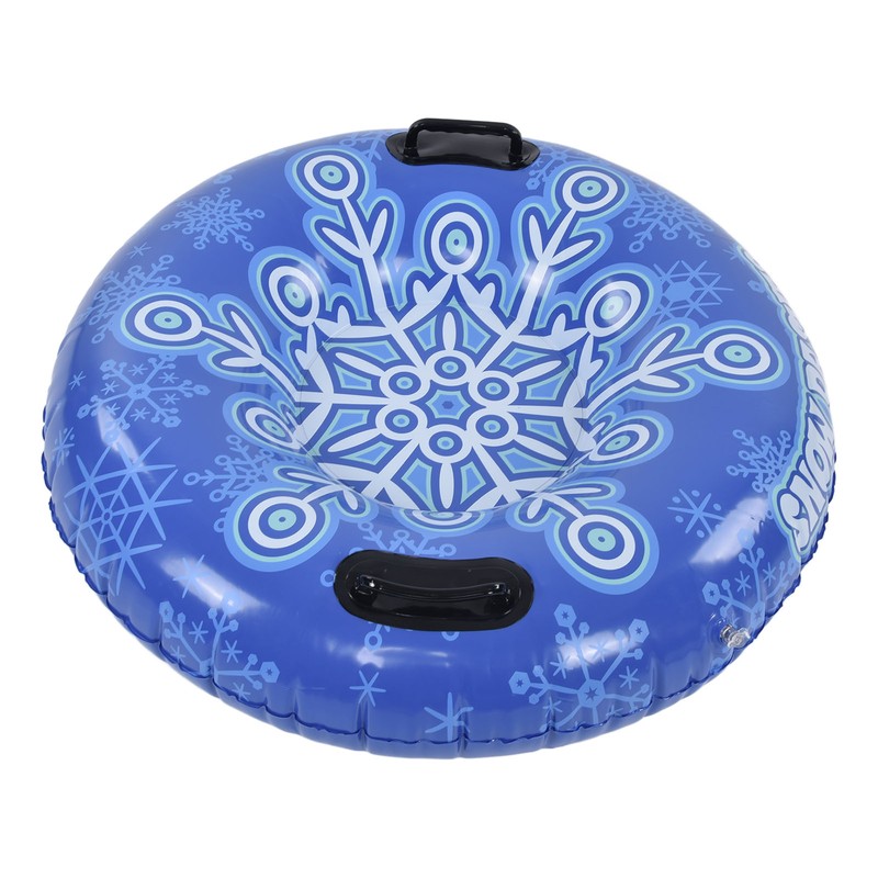 Snow Tube with Handle PVC 450lbs Load Bearing Blue White