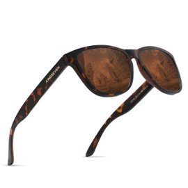 KINGSEVEN Classic Polarised Sunglasses for Women Men Driving Fishing Sun Glasses UV Protection LC759-A3, leopard brown