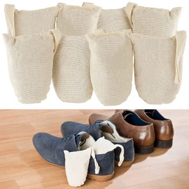 Newgen Medicals Shoe Dehumidifier: Set of 8 Ecological Shoe Freshener Made of Cotton and Cedar Wood (Shoe Freshener, Odour Absorber, Dehumidifier)