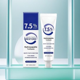 Hydroxyapatite Toothpaste, 7.5% Hydroxyapatite, Mint Flavor, Fluoride-FreeEnamel Repair, Sensitivity Relief, Cavity Prevention, Fresh Breath 120g