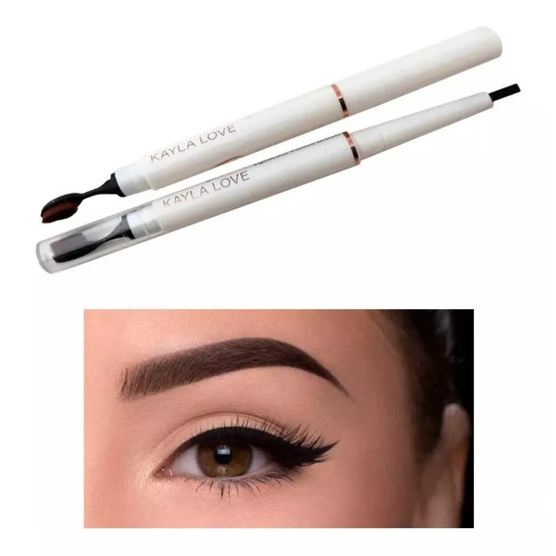 kayla love 2 Lapiz Para Ceja Crayon Brocha 2en1 Look
