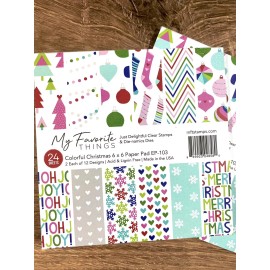 my favorite things stamps Colorful Christmas Paper Pad Retired (2 Pads)