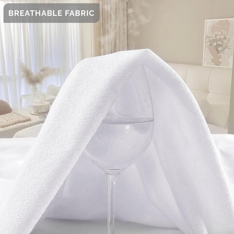 100% Waterproof King Size Mattress Protector – Soft Cotton Terry