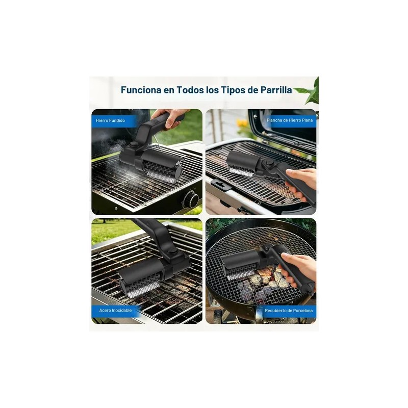 Cepillo Eléctrico Para Asador Bbq 3 Velocidades De Limpieza