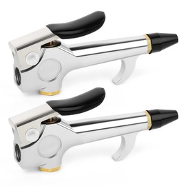 MEANLIN MEASURE Lever Type Blow Gun With Rubber Tip Safety Nozzle 1/4'' Heavy Duty For Air Compressor Home Garage Store Industrial 2 PCS