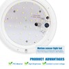 EXTRASTAR Modern Flush Mount Ceiling Light with Motion Sensor, IP65