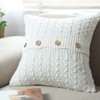 vctops Cotton Cable Knit Pillow Cover Soft Warm Throw Pillow