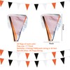 100 Ft Orange Black and White String Flags Pennant Banner,Hanging