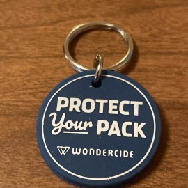 Advertisement Key Chain Wondercide Pet Care Brand Protect Your Pack 1 Inch Fob